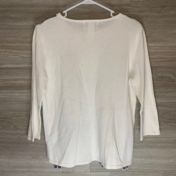 Women’s Alfred Dunner Floral Overlay Blouse - Picture 6 of 6